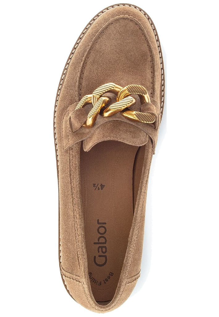 Gabor Slipper Veloursleder Mittelbraun