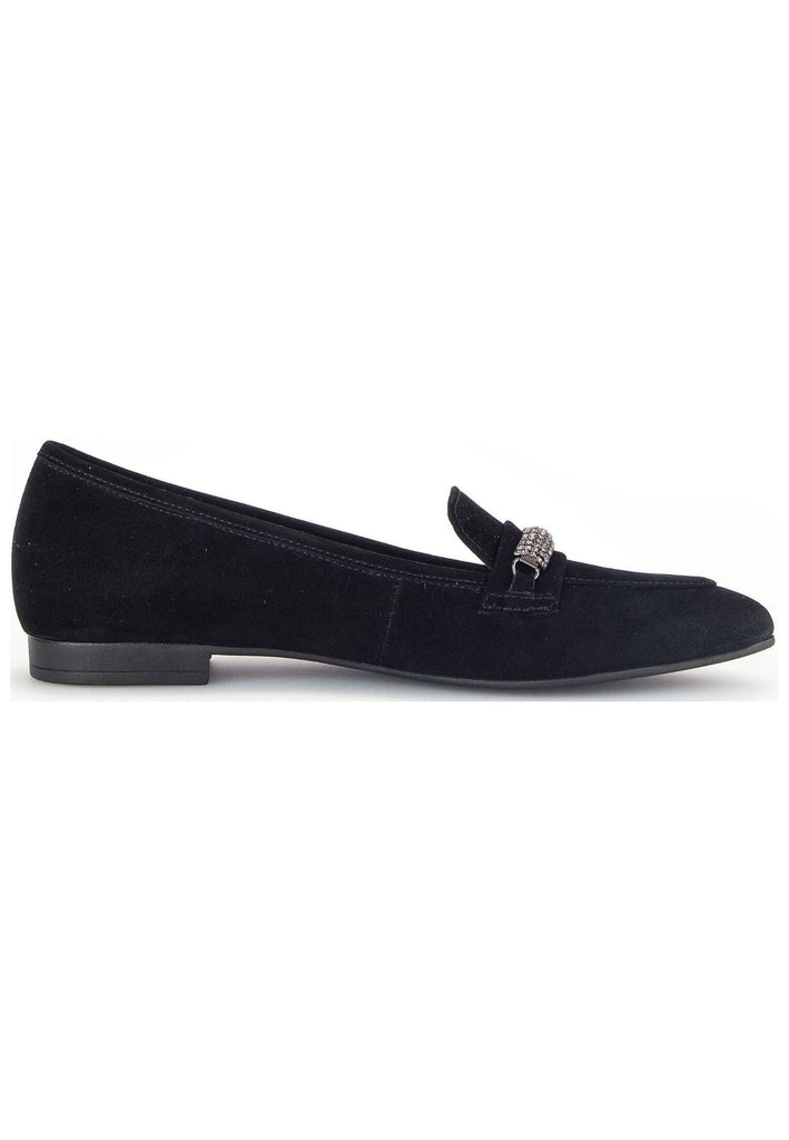 Gabor Slipper Veloursleder Schwarz