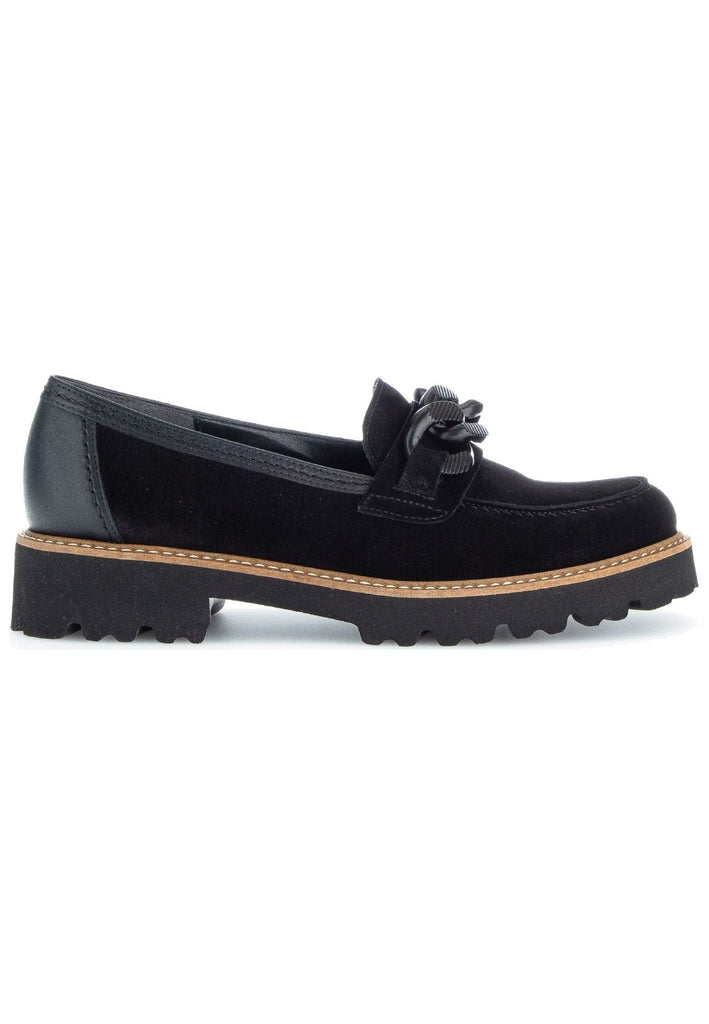 Gabor Slipper Veloursleder Schwarz