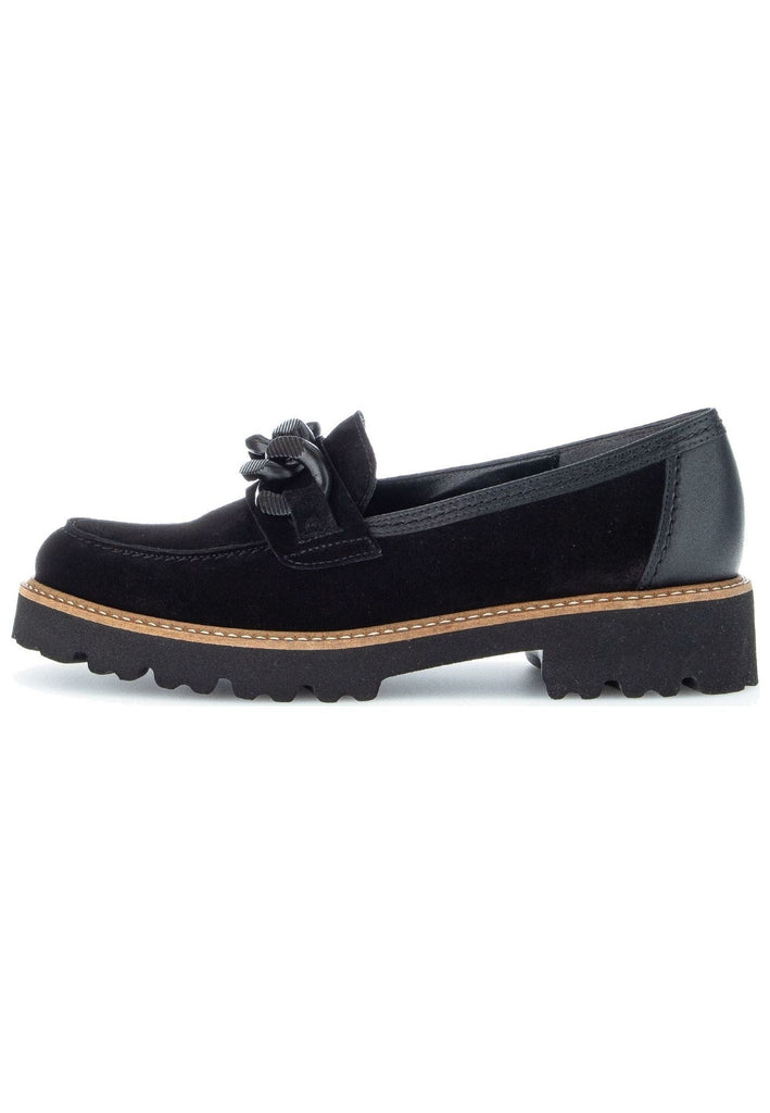 Gabor Slipper Veloursleder Schwarz
