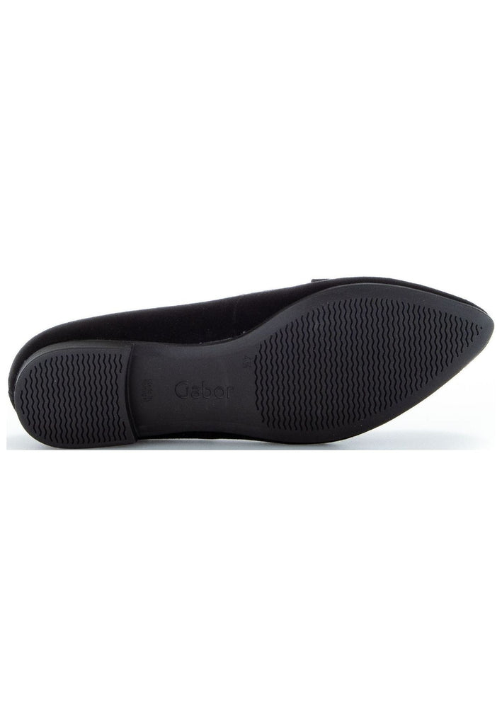 Gabor Slipper Veloursleder Schwarz/Gold