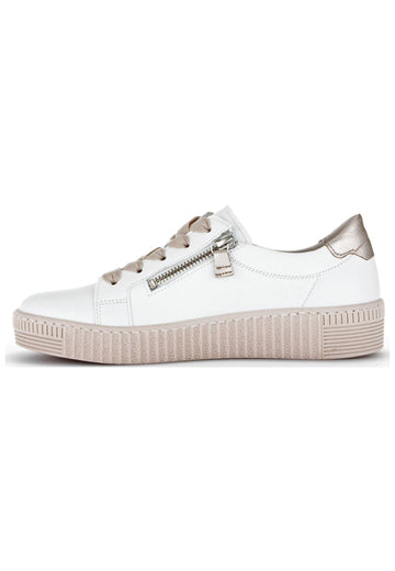 Sneaker Gabor Sneaker Leder/Textil Weiß/Rosa