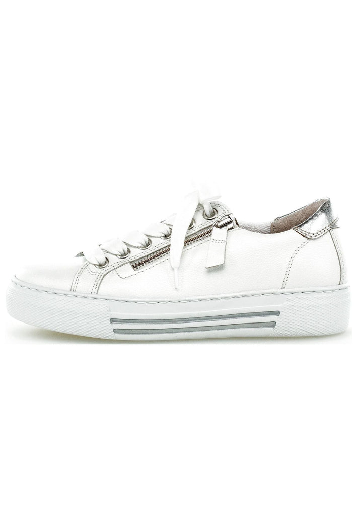 Sneaker Gabor Sneaker Leder/Textil Weiß/Silber