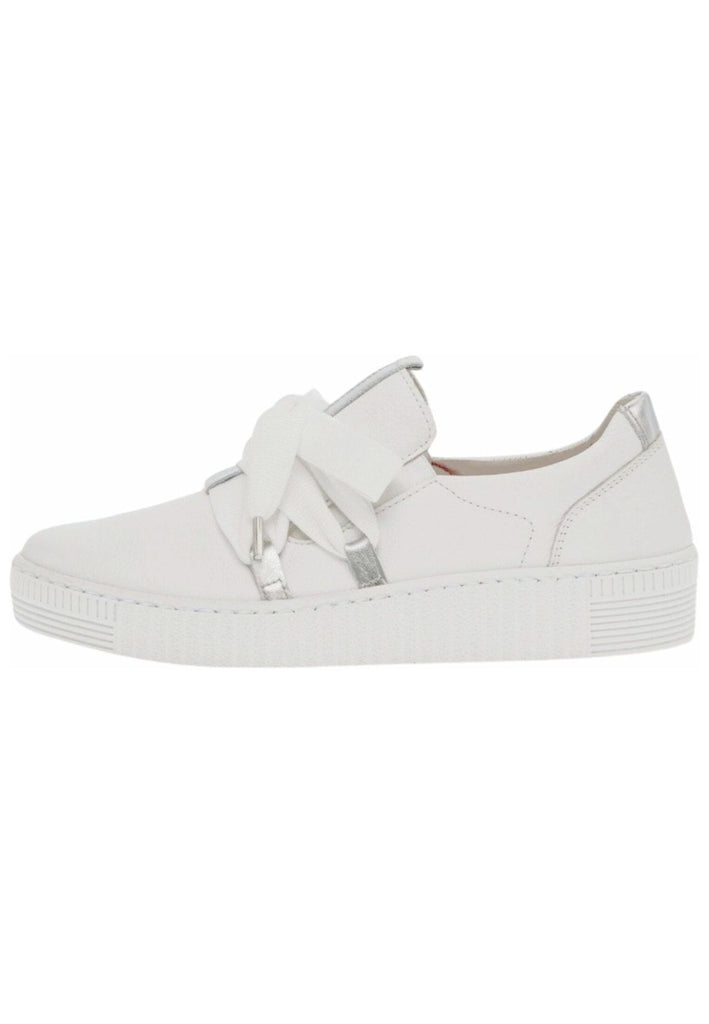 Sneaker Gabor Sneaker Leder Weiß/Silber