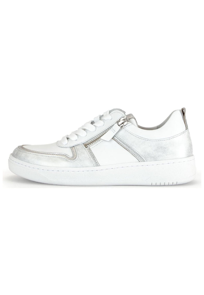 Sneaker Gabor Sneaker Leder Weiß/Silber