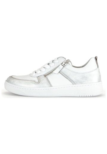 Sneaker Gabor Sneaker Leder Weiß/Silber