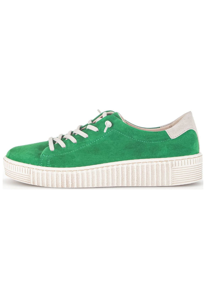 Sneaker Gabor Sneaker Veloursleder Grün/Beige