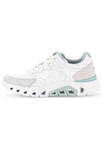 Sneaker Gabor Sneaker Veloursleder/Mesh Weiß Kombi