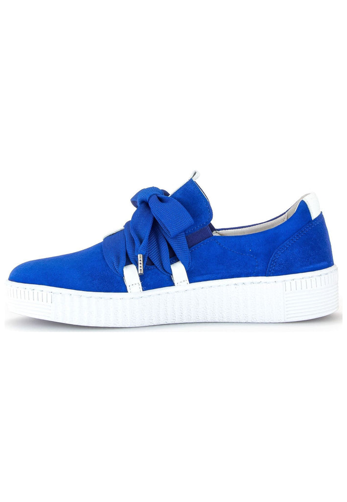 Sneaker Gabor Sneaker Veloursleder/Textil Blau/Weiß