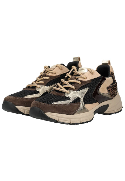 Gabor Sneaker Leder/Mesh Schwarz/Braun