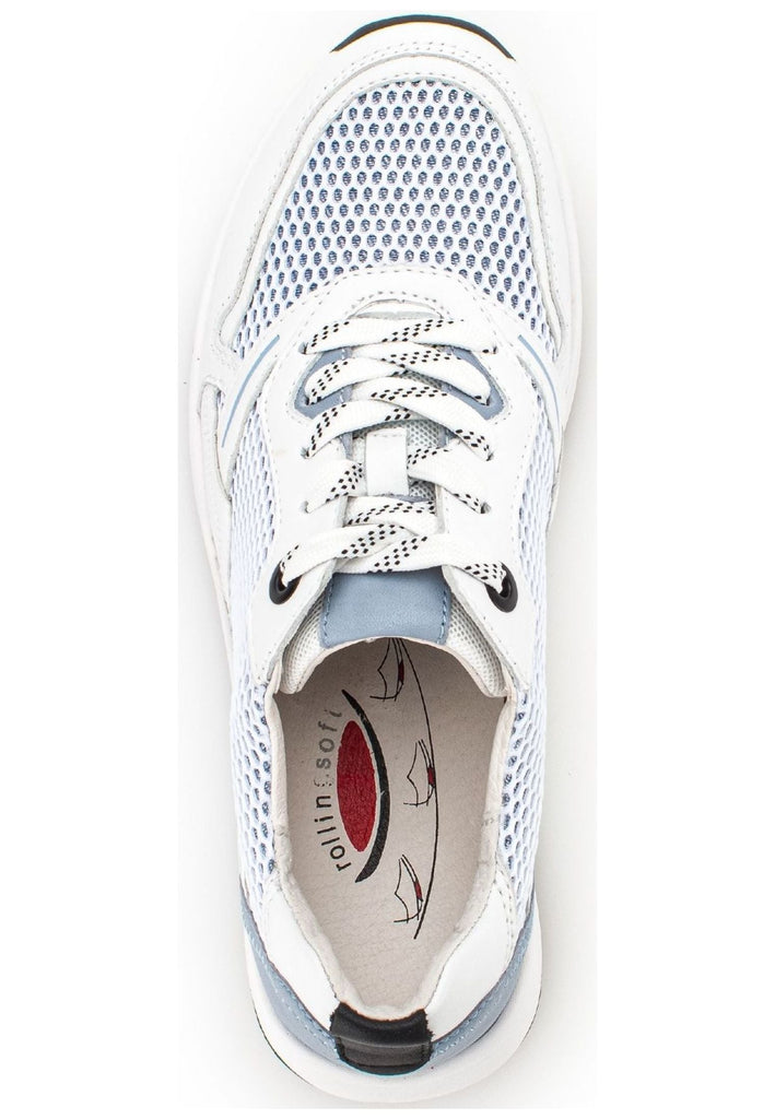Gabor Sneaker Leder/Mesh Weiß/Blau
