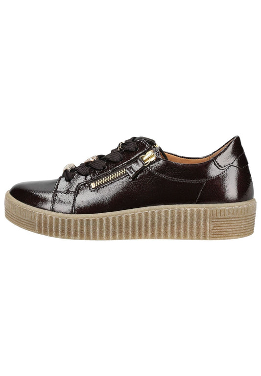 Gabor Sneaker Leder Mocca Lack