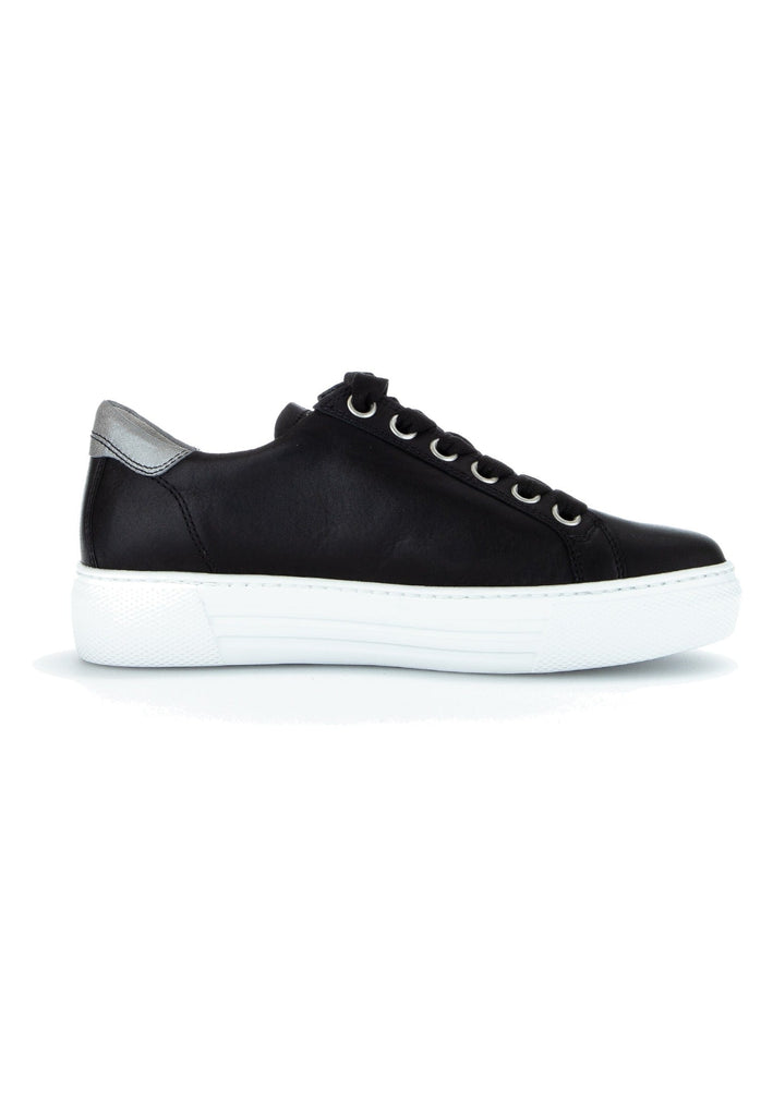 Gabor Sneaker Leder Schwarz/Grau