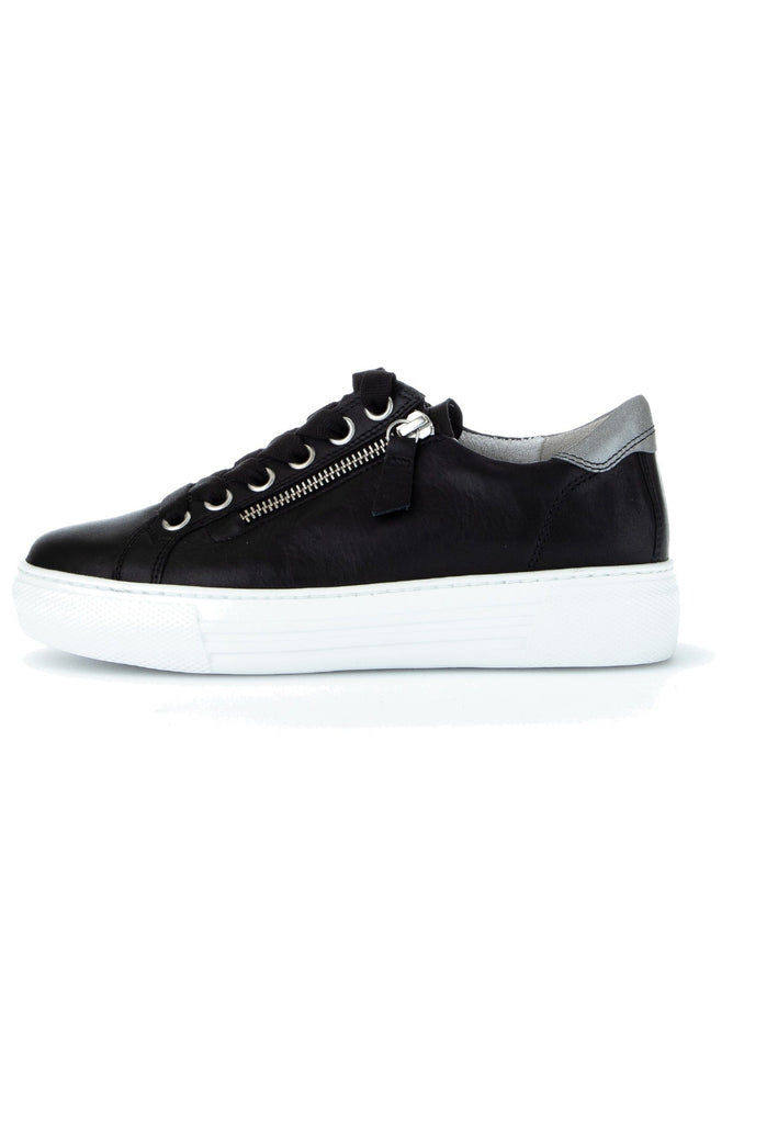Gabor Sneaker Leder Schwarz/Grau