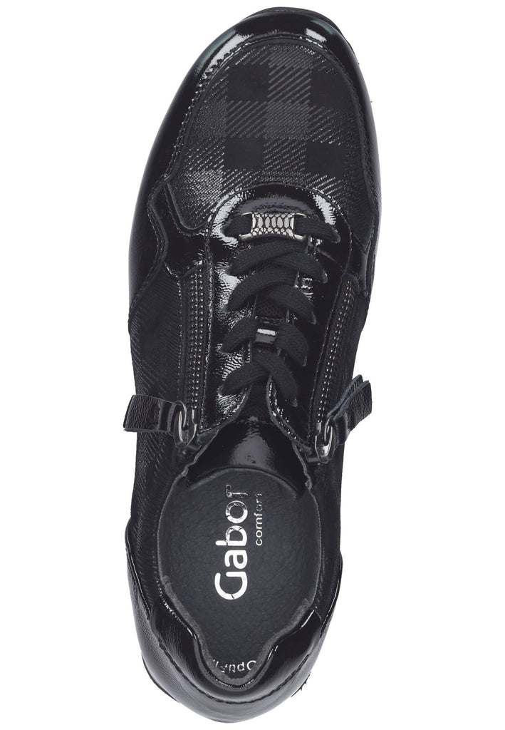 Gabor Sneaker Leder Schwarz Lack