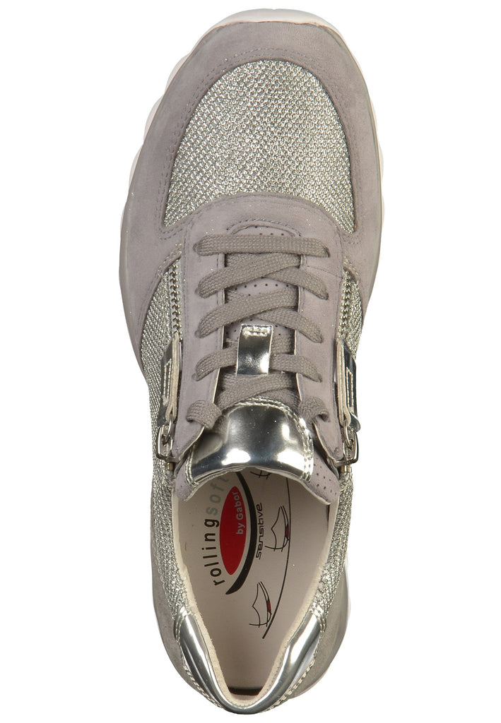 Gabor Sneaker Leder/Textil Altsilber