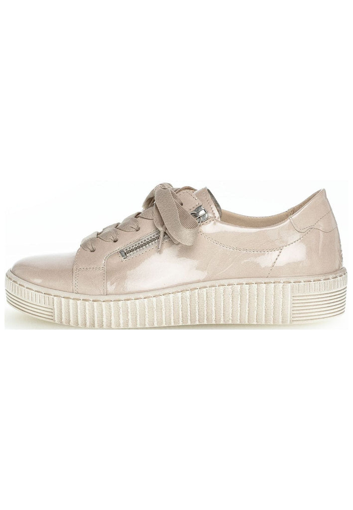 Gabor Sneaker Leder/Textil Beige Lack