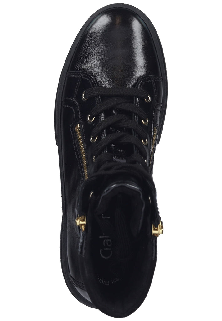 Gabor Sneaker Leder/Textil Schwarz Lack