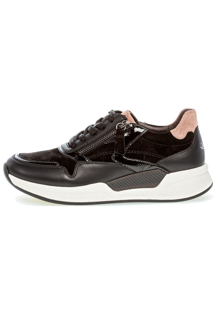 Gabor Sneaker Leder/Textil Schwarz/Rosa