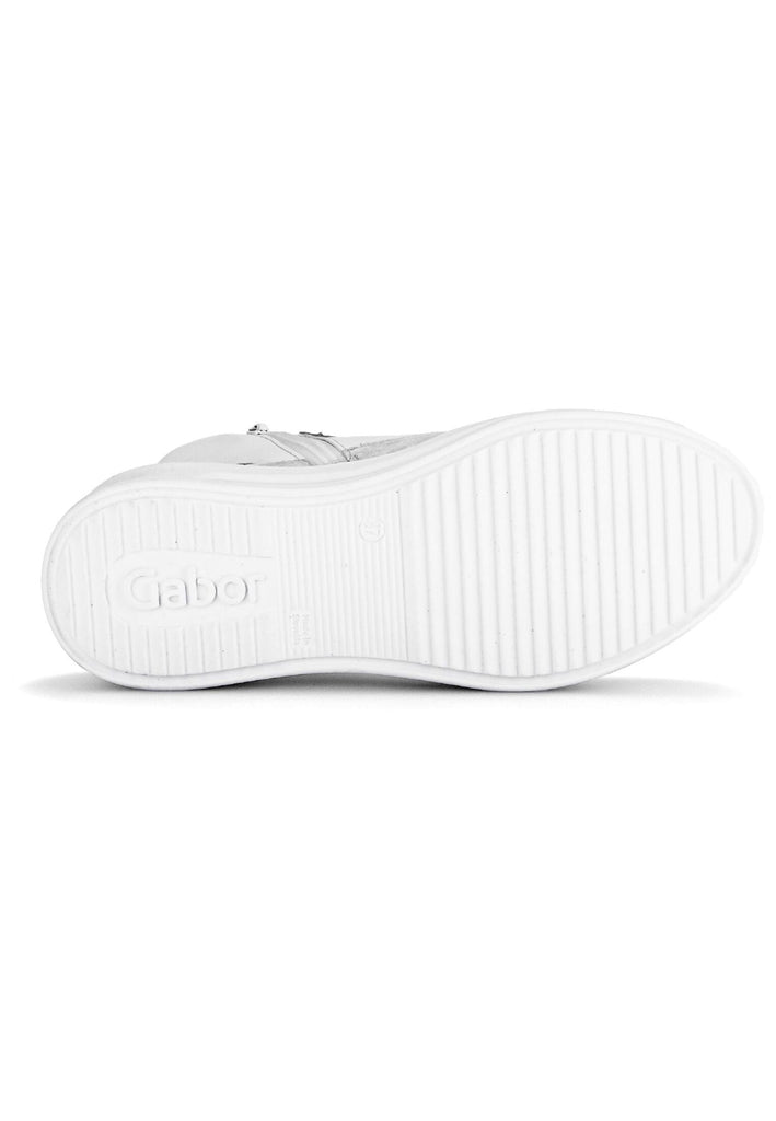 Gabor Sneaker Leder/Textil Weiß/Silber