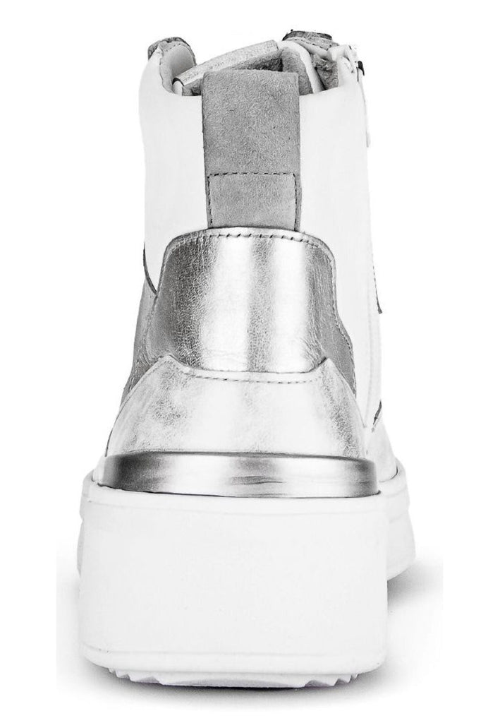 Gabor Sneaker Leder/Textil Weiß/Silber
