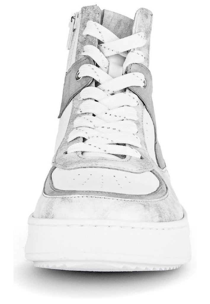 Gabor Sneaker Leder/Textil Weiß/Silber