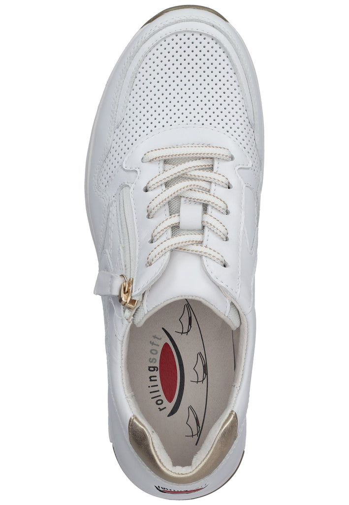 Gabor Sneaker Leder Weiß/Gold