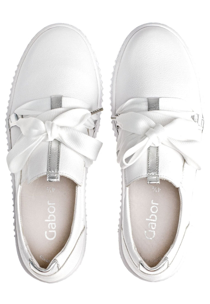 Gabor Sneaker Leder Weiß/Silber