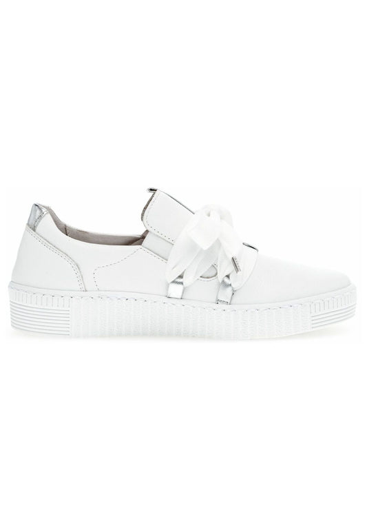 Gabor Sneaker Leder Weiß/Silber