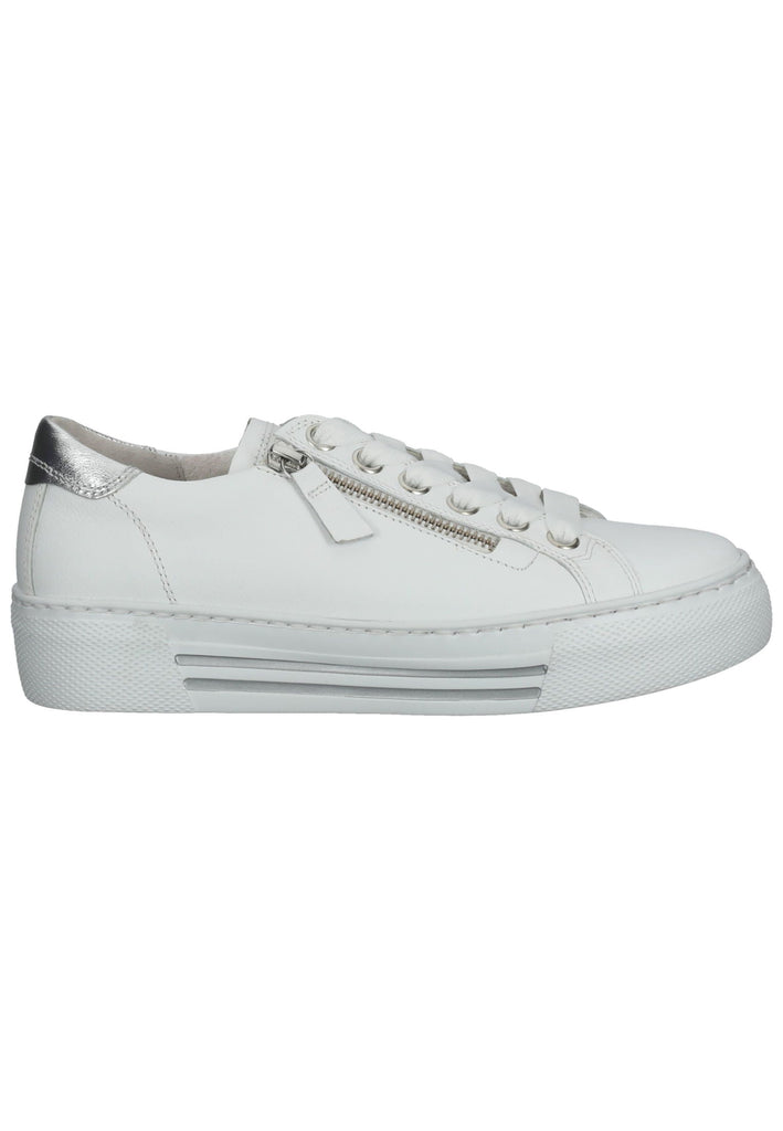 Gabor Sneaker Leder Weiß/Silber