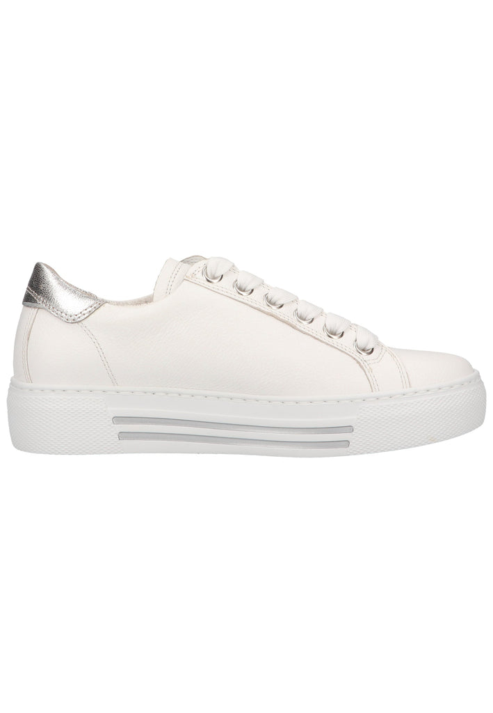 Gabor Sneaker Leder Weiß/Silber