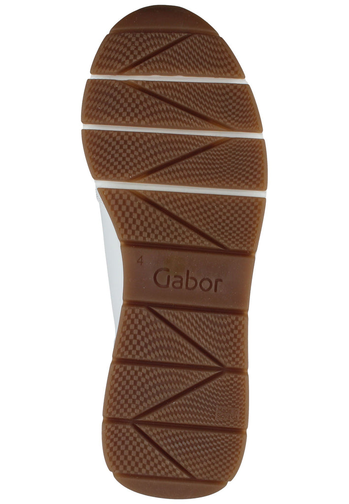 Gabor Sneaker Nappaleder Weiß/Gold