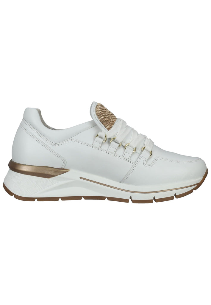 Gabor Sneaker Nappaleder Weiß/Gold