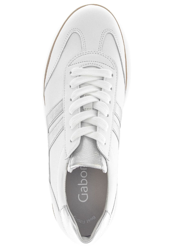 Gabor Sneaker Nappaleder Weiß/Silber