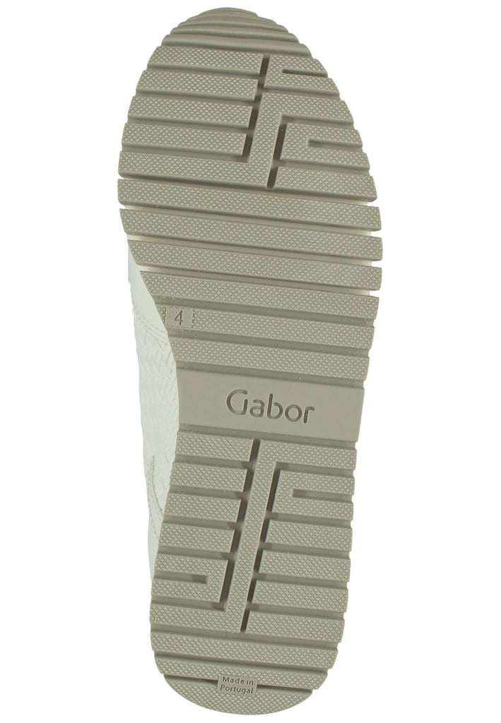 Gabor Sneaker Nappaleder Weiß/Silber