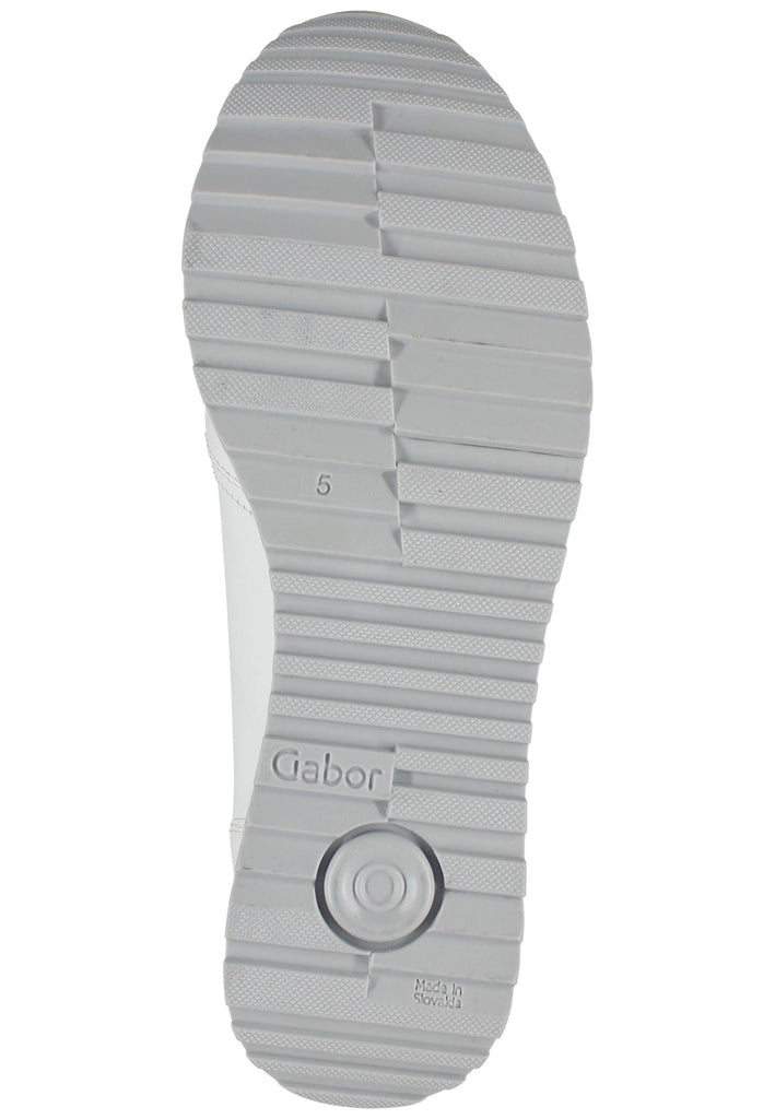 Gabor Sneaker Nappaleder Weiß/Silber