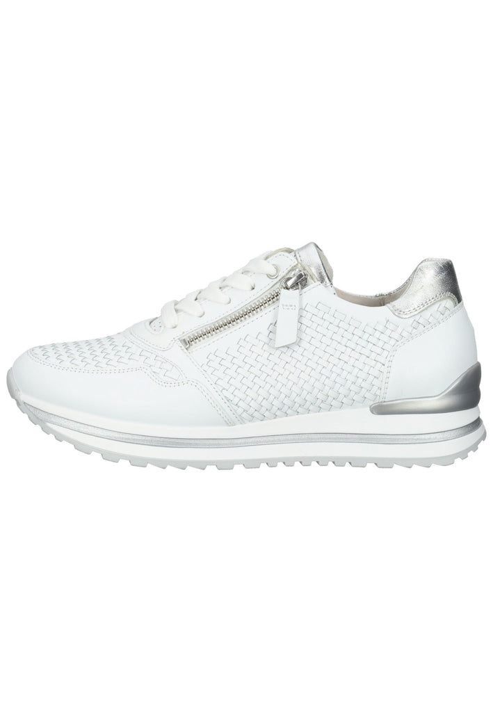 Gabor Sneaker Nappaleder Weiß/Silber