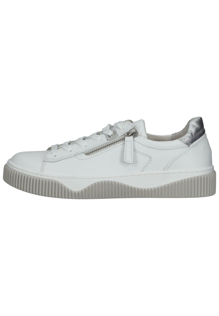 Gabor Sneaker Nappaleder Weiß/Silber