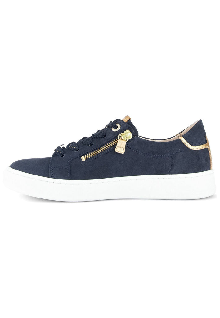 Gabor Sneaker Nubukleder/Textil Blau/Gold