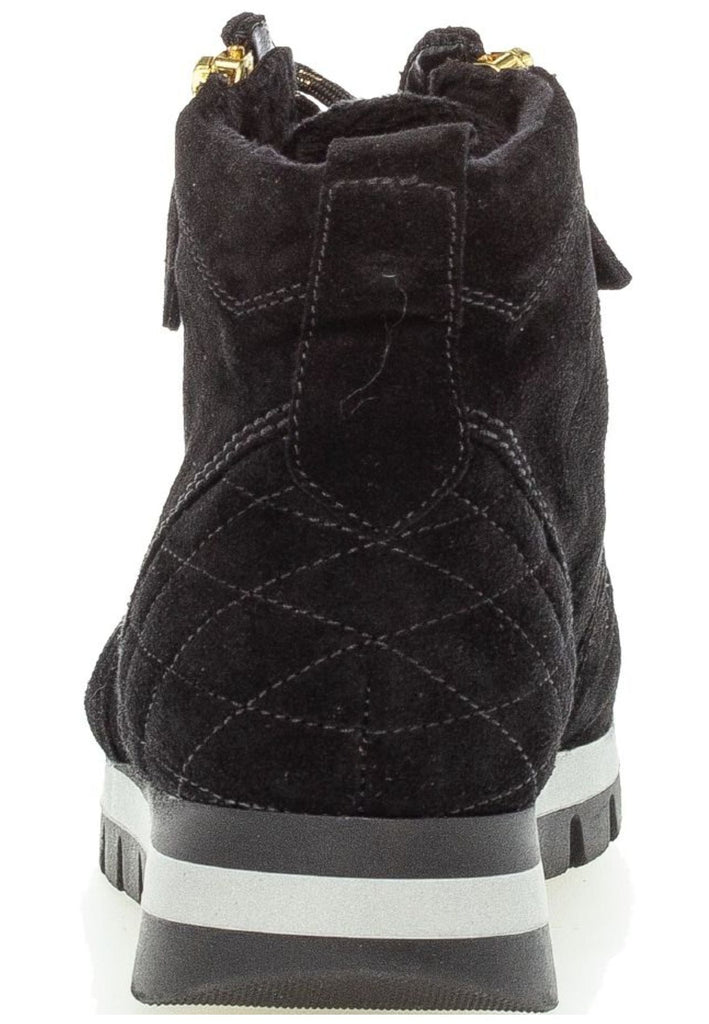 Gabor Sneaker Veloursleder Schwarz/Gold