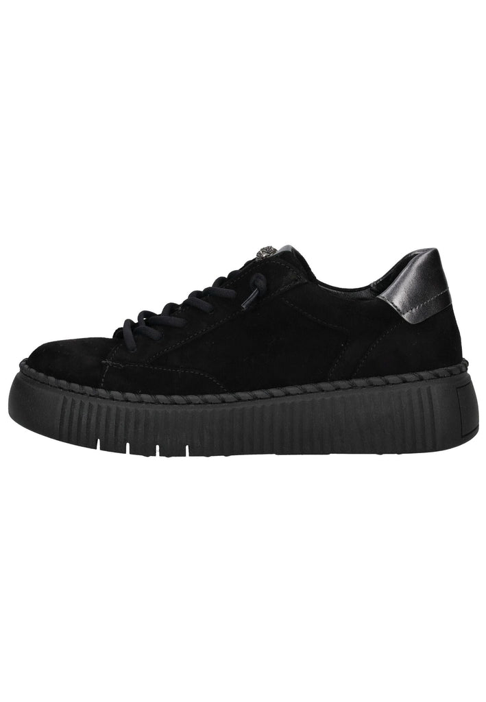 Gabor Sneaker Veloursleder Schwarz/Silber