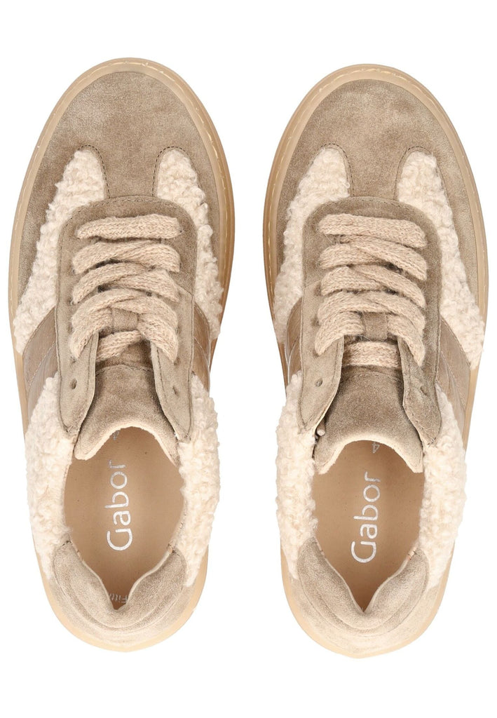 Gabor Sneaker Veloursleder/Textil Beige/Braun