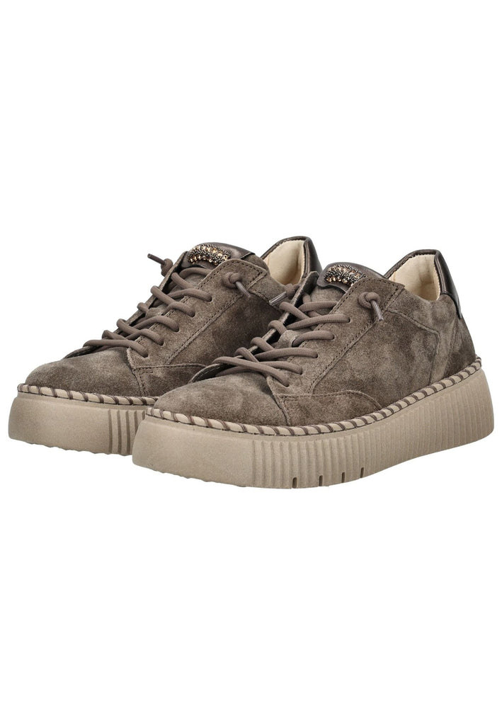Gabor Sneaker Veloursleder/Textil Braun/Grau