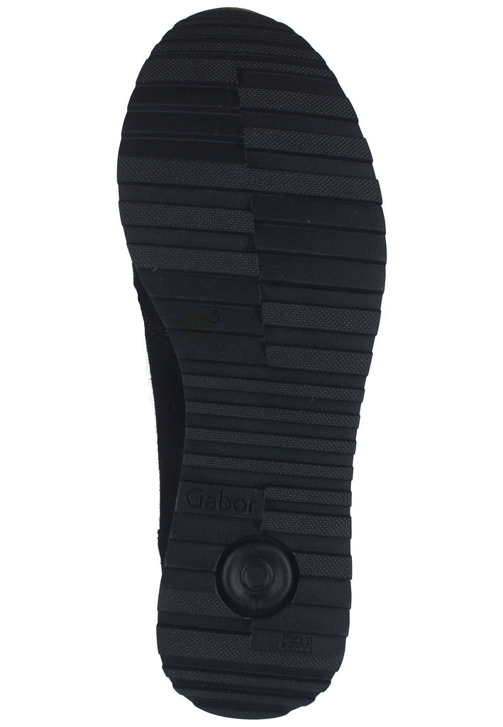 Gabor Sneaker Veloursleder/Textil Schwarz Lack