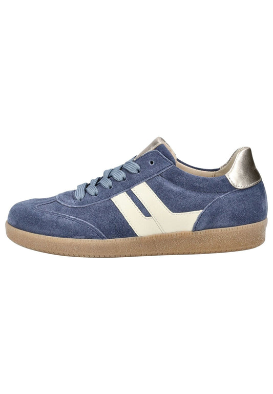 Gabor Sneaker Veloursleder Weiß/Blau