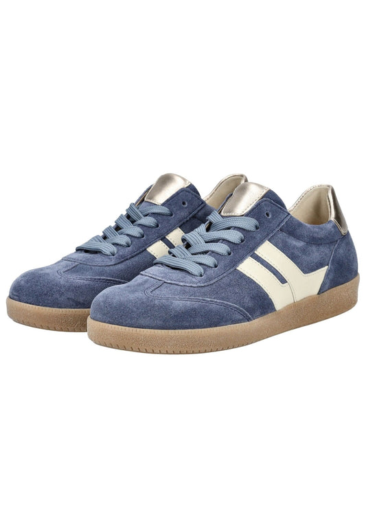 Gabor Sneaker Veloursleder Weiß/Blau