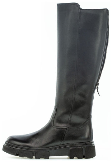 Stiefel Gabor Stiefel Leder/Textil Schwarz Warmfutter
