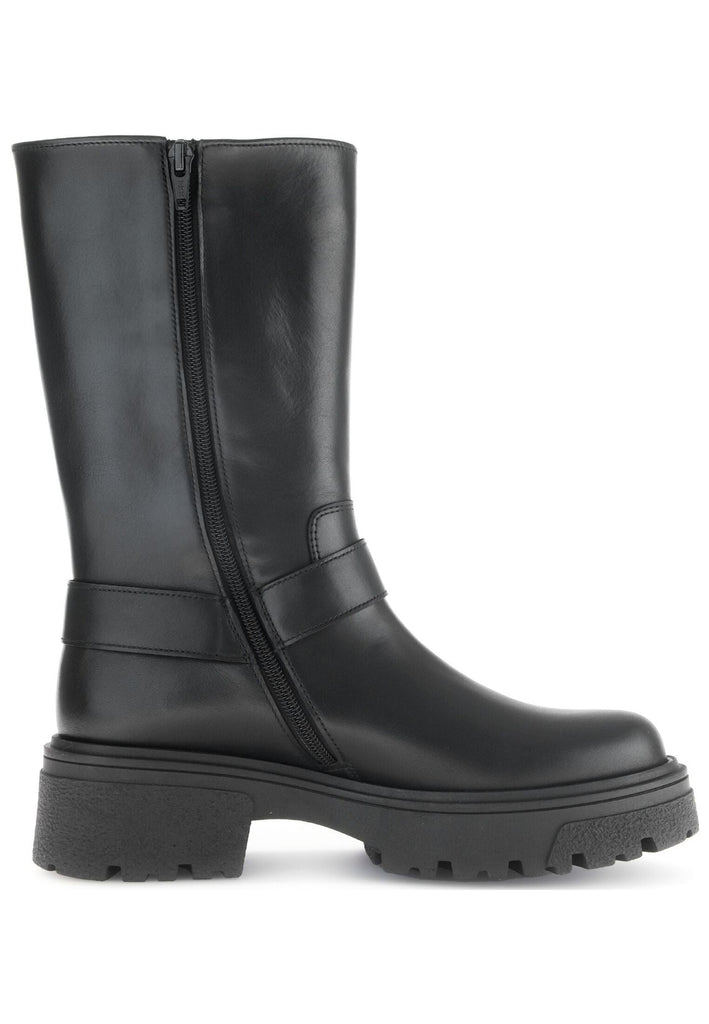 Gabor Stiefel Glattleder Schwarz Warmfutter