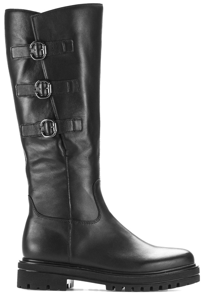 Gabor Stiefel Glattleder Schwarz Warmfutter