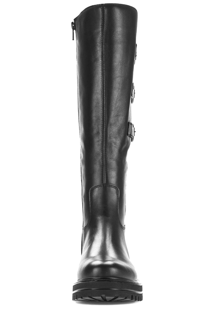 Gabor Stiefel Glattleder Schwarz Warmfutter